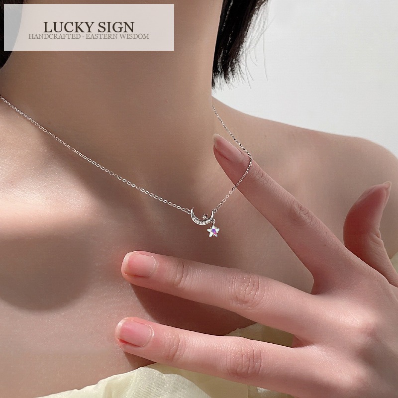 Lunar Grace Moon & Stars Necklace