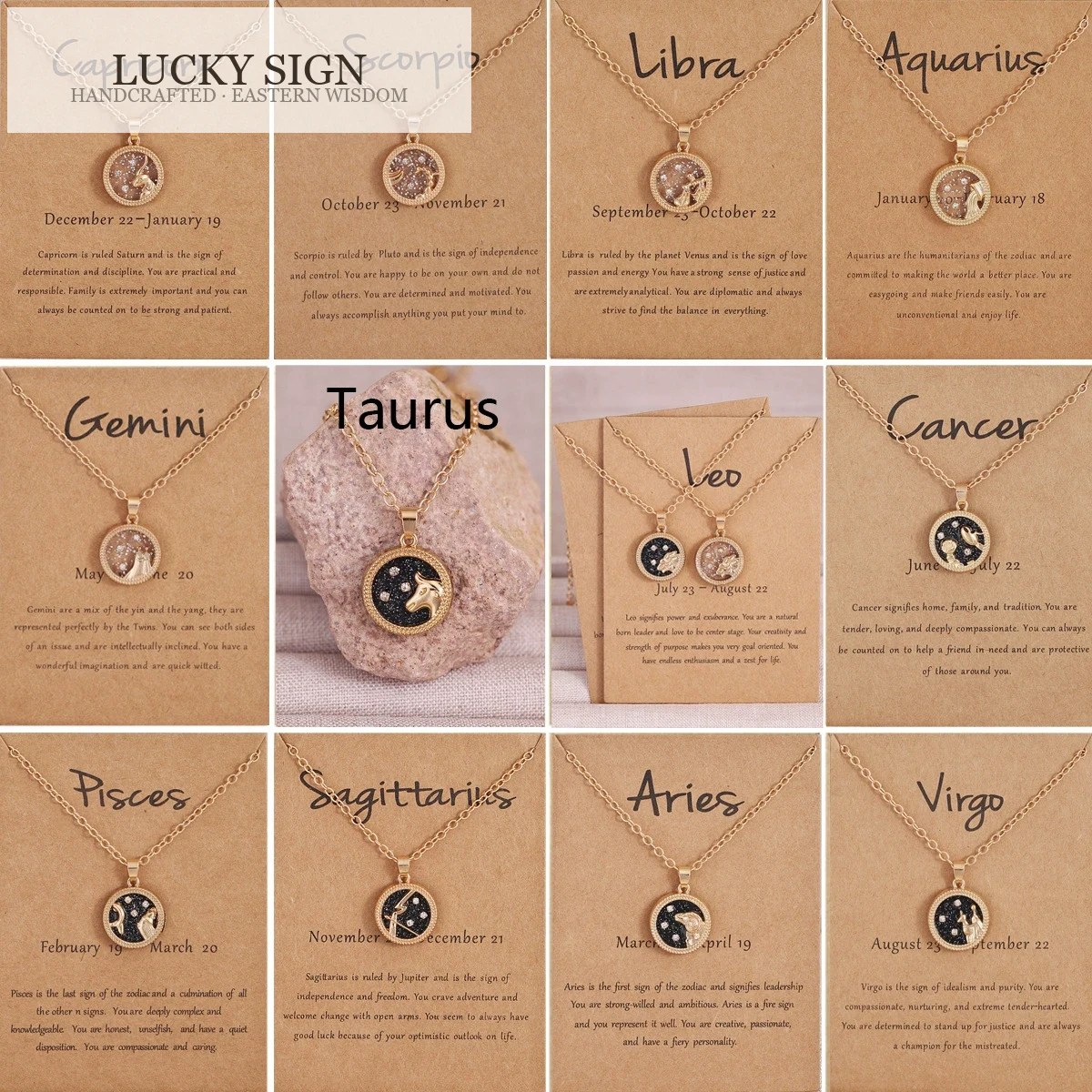 Starlit Zodiac Coin Necklace